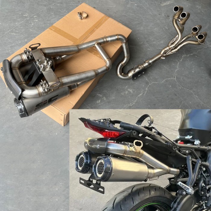 ZX 25R Motorcycle Modified Full Systems Exhaust Muffler Front Pipe Fit For Kawasaki Ninja ZX25R ZX4