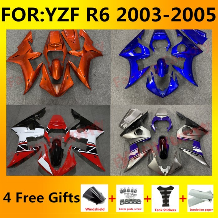 Motorcycle full Fairing kit fit for yamaha YZF R6 05 YZF-R6 2005 model bodywork body ABS Plastics f