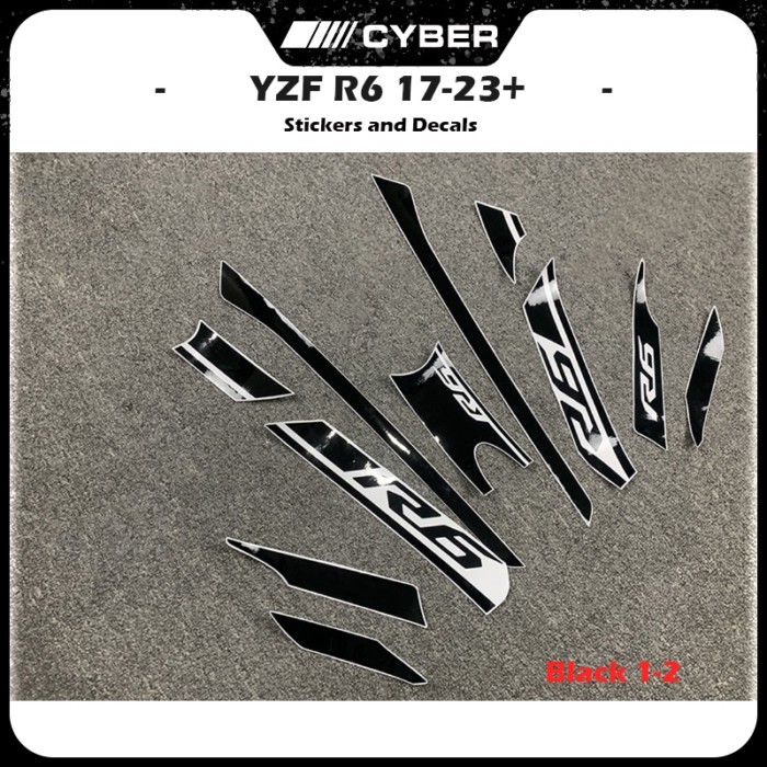 Full Car Sticker Set For Yamaha YZFR6 YZF-R6 R6M - Fairing Shell Decals OEM Replacement Version 201