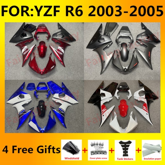Motorcycle full Fairing kit fit for yamaha YZF R6 05YZF-R6 2005 model bodywork body ABS Plastics fa