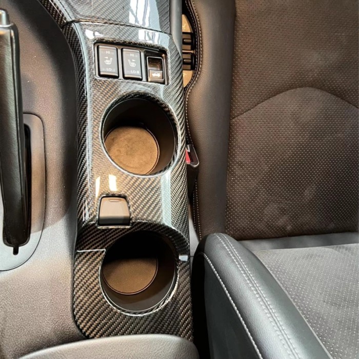 For Nissan Fairlady Z RZ34 400Z 2022-2025 Real Carbon Fiber Car Center Console Water Cup Holder Fra