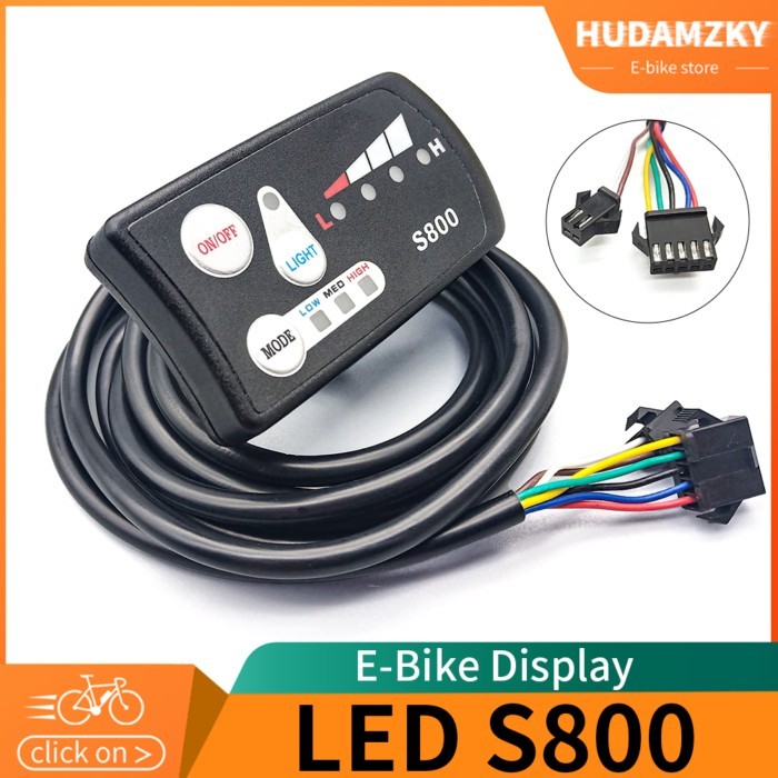 LED S800 Display 36V/48V Ebike Display Electric Bike Intelligent Display for E-Bike Conversion Kit