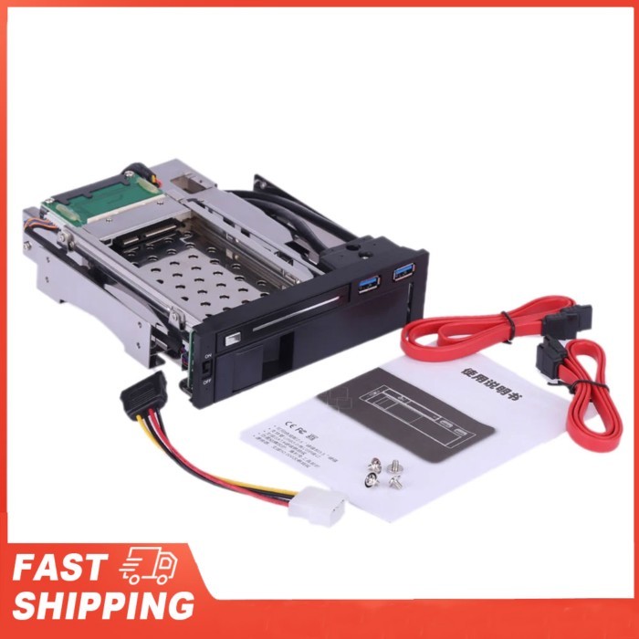 Dual Bay 3.5" 2.5" SATA III Hard Drive HDD & SSD Tray Caddy Internal Mobile Rack Enclosure Docking