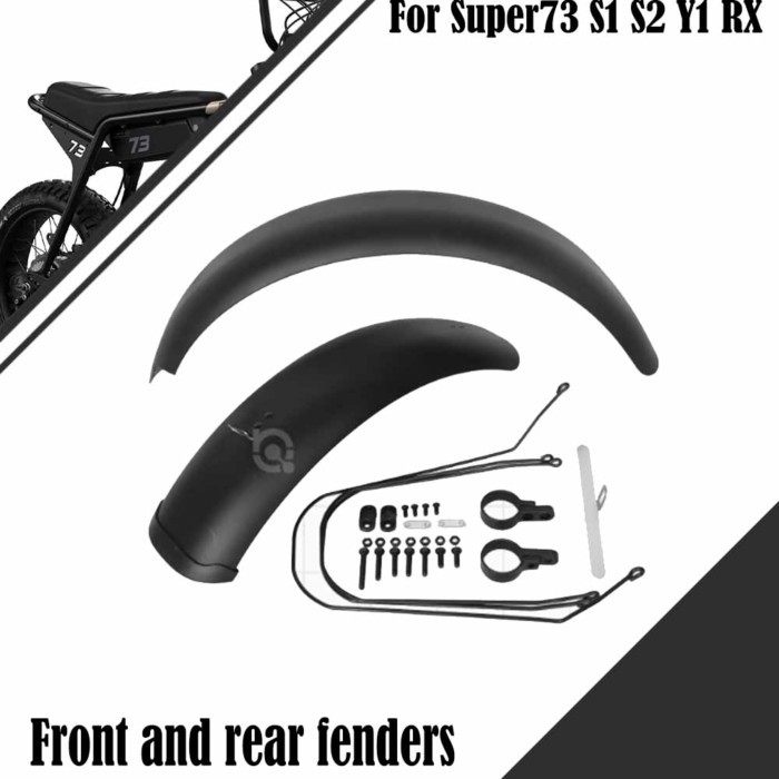 For Super73 Super 73 S1 S2 Y1 RX Electric Bicycle Front And Rear Fenders And Mudguards 20 Inch Tire