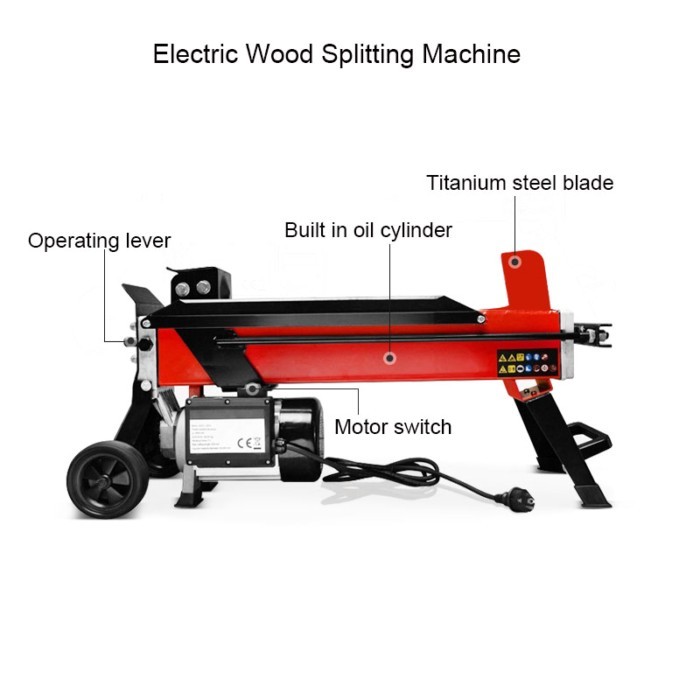 Electric Wood Splitting Machine 4T 6T 8T Wood Splitter Wood Chopping Machine Household Firewood Spl