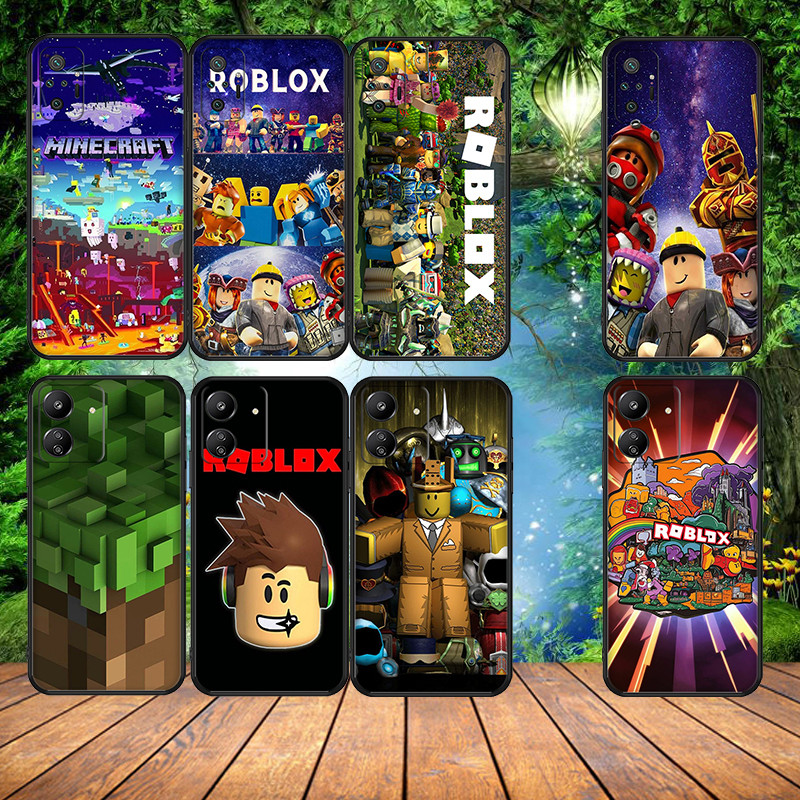 นุ่มสีดํา Redmi 8A 9A 9T 9 Prime A3 Pro A3X A4 5G A5 4G roblox1 เคสโทรศัพท์