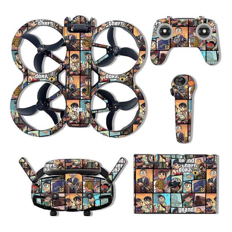 เหมาะสําหรับสติกเกอร์โดรน DJI AVATA2 DJI goggles3 ฟิล์มป้องกันแว่นตาสติ๊กเกอร์การ์ตูน