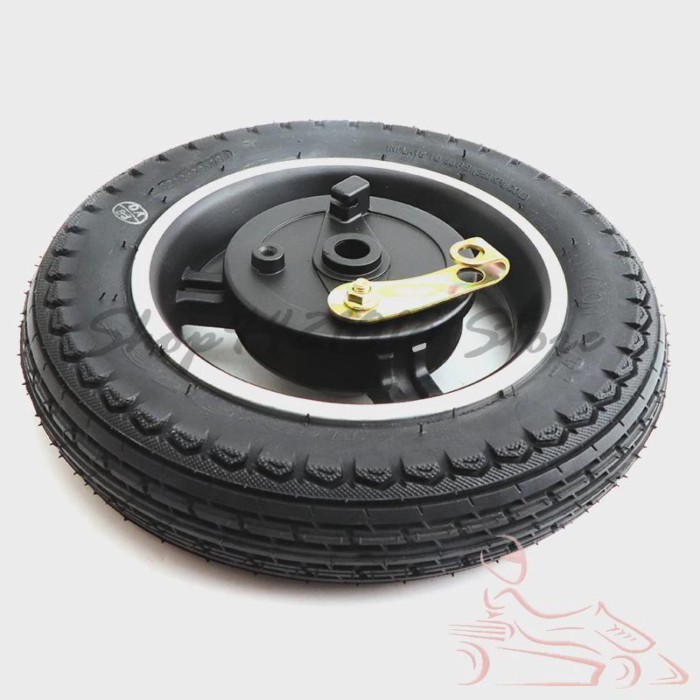 10 Inch 10x2.125 Drum Brake Wheel For Electric Kickscooter  Pneumatic Wheel With Drum Brake For Ele