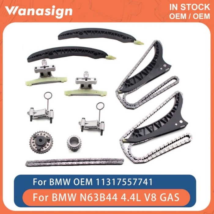 Engine Timing Chain Kit Fit 4.4 L For BMW X5 X6 550i 650i 750i N63 S63 N63B44A S63B44A 4.4L V8 GAS