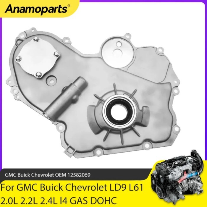 Engine Parts Timing Cover w/ Oil Pump Fit 2.0 2.2 2.4 L For GMC Buick Chevrolet Pontiac LD9 L61 2.0