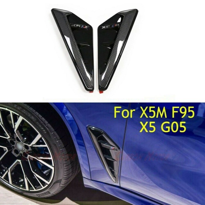 Carbon Fiber Fender Car Side Air Vent Grill Trim Accessories For BMW X5 G05 X5M F95