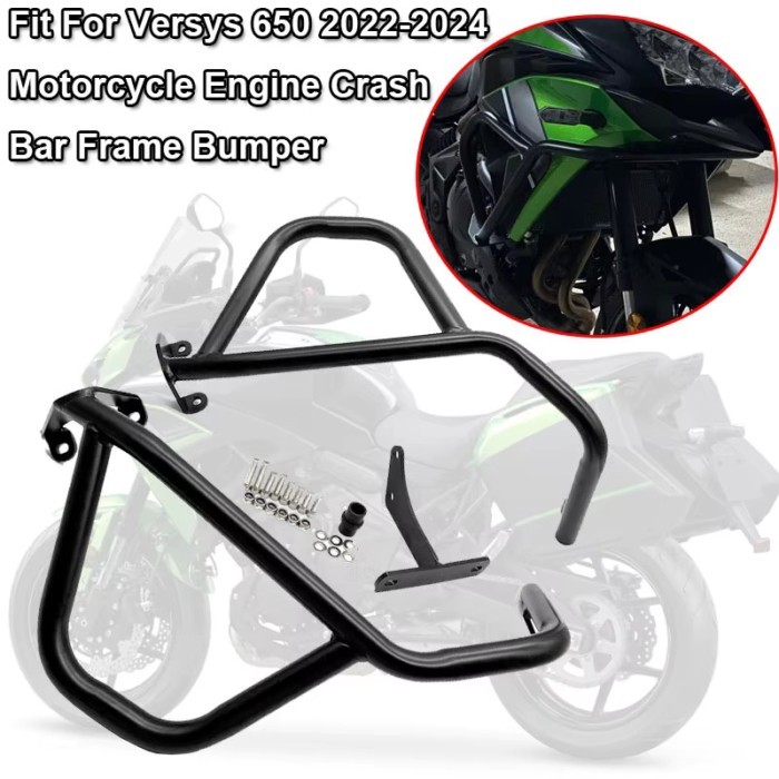 Fit For Kawasaki Versys 650 Versys650 2022 23 2024 Motorcycle Highway Engine Guard Crash Bar Frame