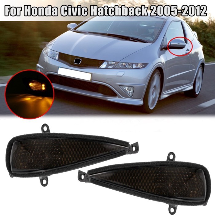34350SMGE01 Car Rearview Side Mirror Light LED Turn Signal Lamp for Honda Civic 2005-2012 Hatchback