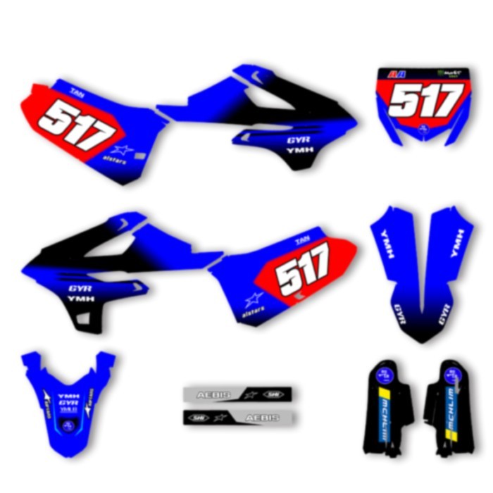 DSMTECH Custom Team Graphics Decals For 3M Stickers Kit For YAMAHA YZ85 2022 2023 2024 2025 85 002