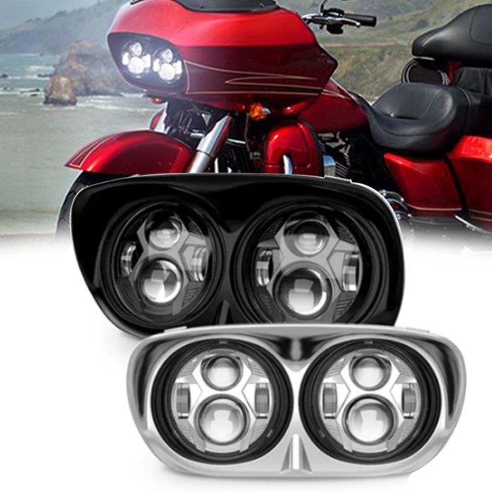 Motorcycle Headlight 5.75 Inch Led Lights Motorcycle Accessories 5.75'' Dual LED Headlight For Harl