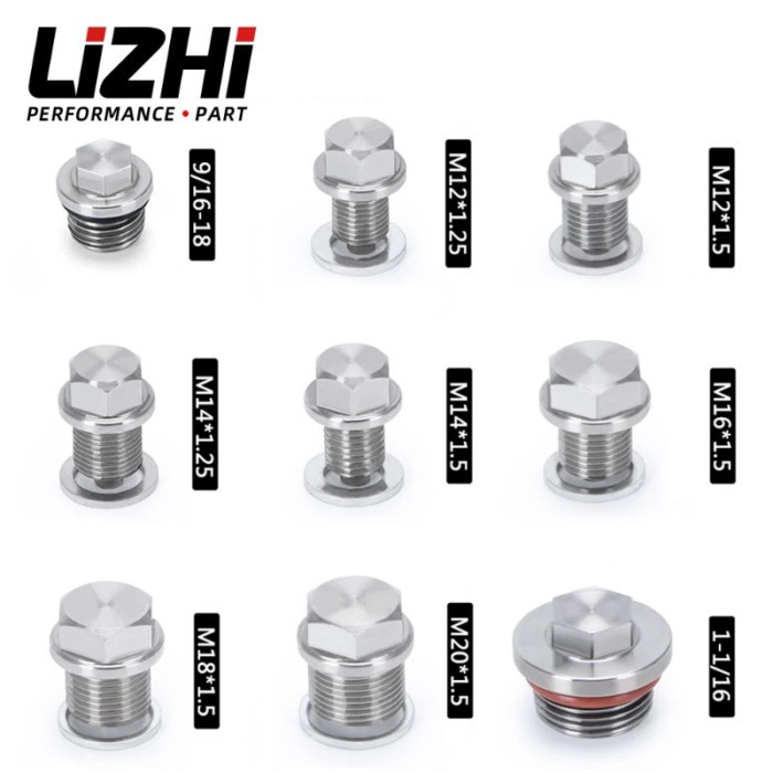 M12x1.5 M12x1.25 M14x1.25 M14x1.5 M16x1.5 M18x1.5 M20x1.5 Stainless Steel Magnetic Oil Drain Plug &