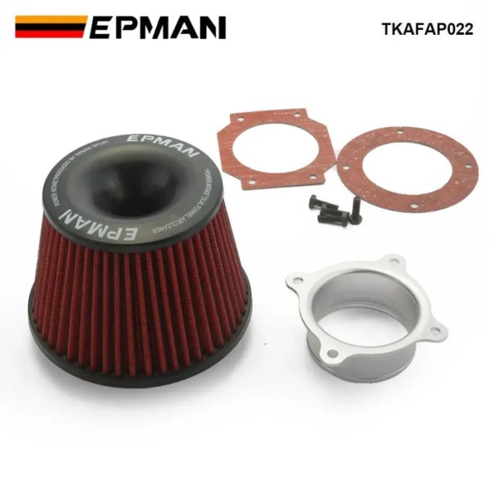 EPMAN Power Intake Universal Air Filter Neck:76mm Ideal For Any Existing Intake Pipe Or For Turboch