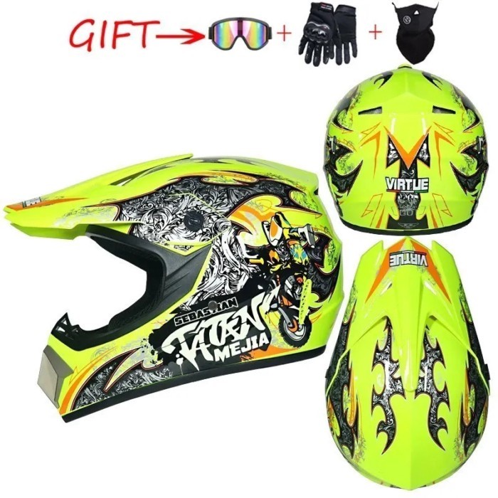 Safety Motocross Helmet Casco Motocross Bicycle Downhill Capacete ATV Cross Helmet Child Motorcycle