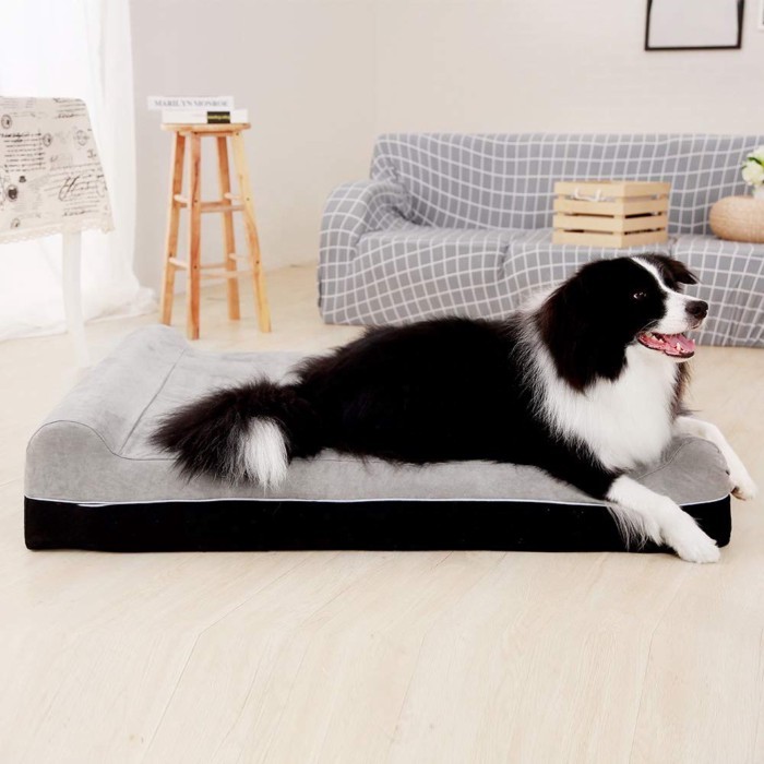 Thickened Large Dog Bed Cushion Soft Breathable Memory Sponge Pet Dog Beds and Mats Comfortable Dog