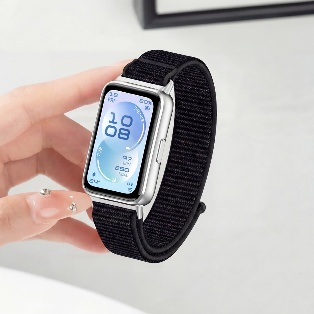 สายรัดห่วงไนลอนสําหรับ Smartwacth Huawei Band 11/Huawei Band 11 Pro เปลี่ยนสร้อยข้อมือกีฬาเข็มขัดอุปกรณ์เสริมสําหรับ Huawei Band 11