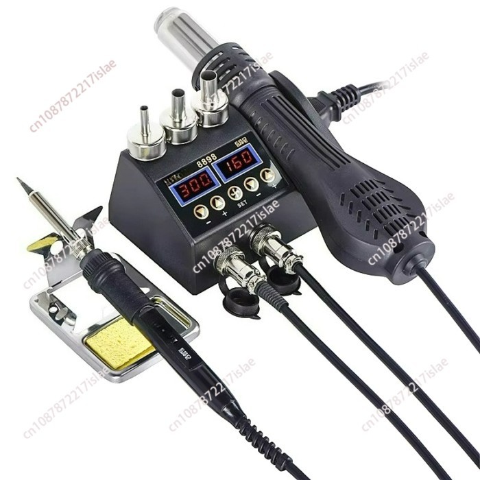 8898 Digital Light Emitting Diode 750 Watt Engine 2-in-1 Hot Air Gun Soldering Iron 8898