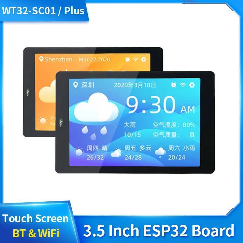 ESP32 บอร์ดพัฒนา WT32-SC01/พลัสพร้อมหน้าจอสัมผัสขนาด 3.5 นิ้ว 320x480 หน้าจอ LCD Dispaly ในตัวบลูทูธ