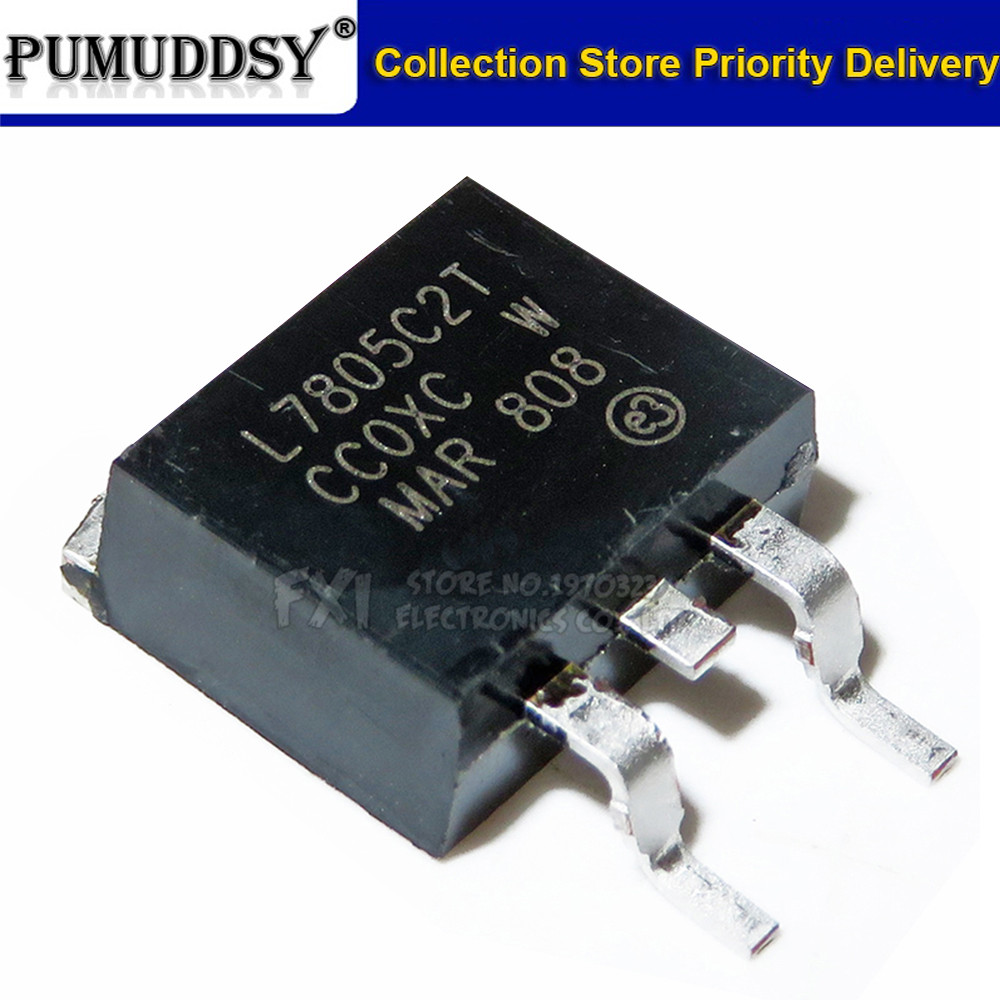 10PCS 7805 SMD สามตัวปรับสัญญาณ L7805 TO-263 (D2PAK) เดิมแท้ L7812CD2T L7812 L7805CD2T