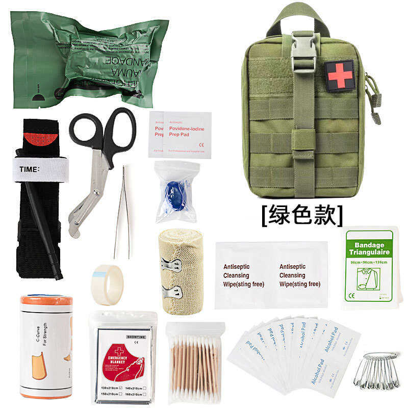 ชุดปฐมพยาบาล Travel Survival Kit Survival Emergency Kit edc Camping Equipment First Aid
