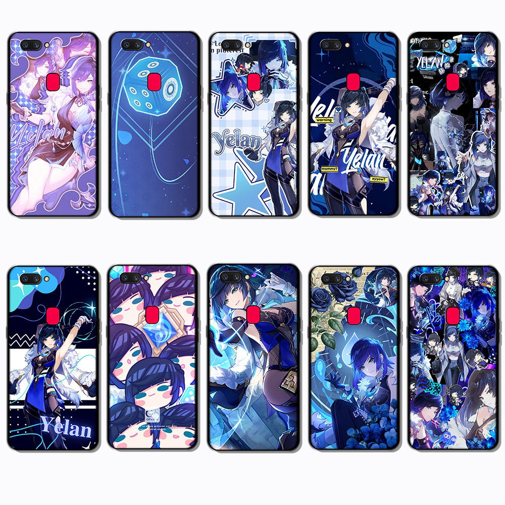 สําหรับ OPPO A1 A1K A3S A5 A5S A7 A8 A9 A11 VS12 Yelan Slim ชายแดนสีดํา TPU Soft Case | โทรศัพท์เปลื