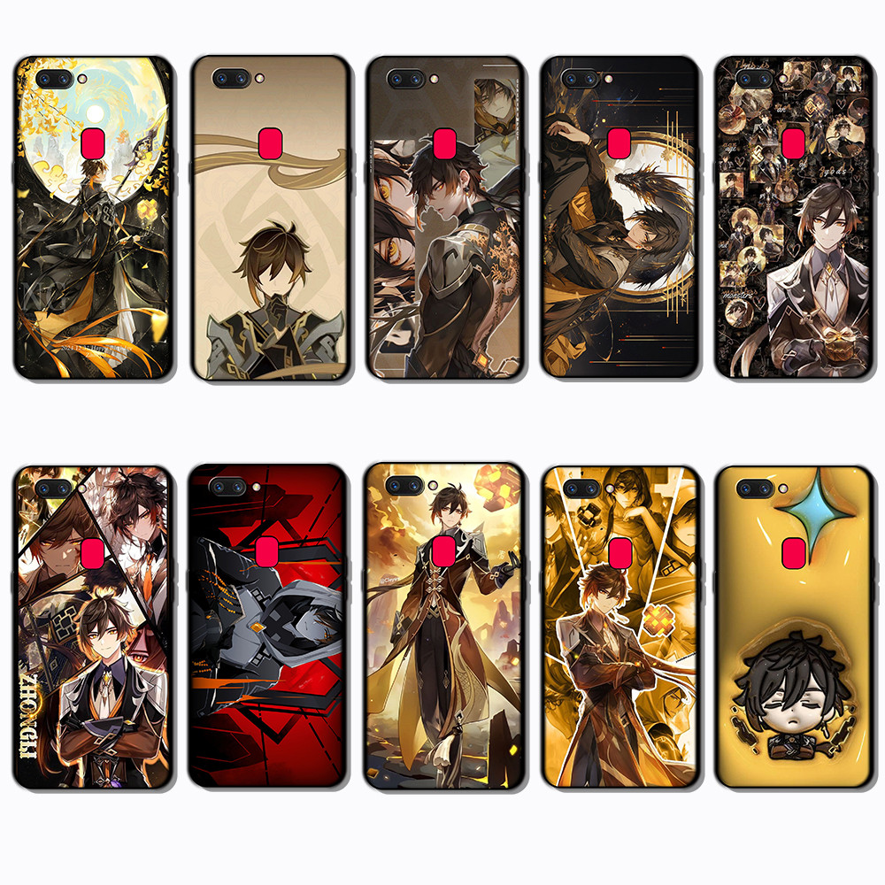 สําหรับOPPO A11K A12E 1A2 A12S A15 A15S A16K A16 A16S A37 VS13 Zhongli SlimสีดําBorder TPU Soft Case