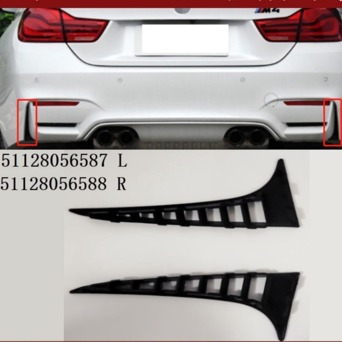 Rear bumper grille For BMW 3 4 Series F80 F82 F83 M3 M4  51128056587 51128056588