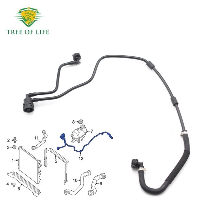 For Mercedes Benz GLC E400 E43 C43 AMG 3.0 Petrol V6 2017-2024 Vent Hose Pipe Deputy Kettle Water P