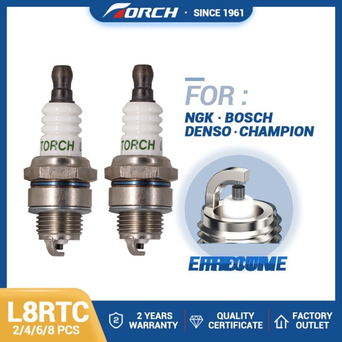 2-8PCS Solid Terminal Candles Replace for BPMR8Y BPM8Y Champion RCJ6Y Brisk PR15YC Kawasaki 9207021