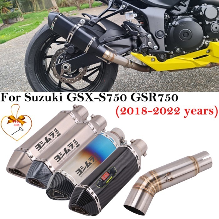 For SUZUKI GSX-S 750 BK750 GSR750 GSX S750 GSX-S750 2018-2022 Motorcycle Exhaust Escape Modified Mu