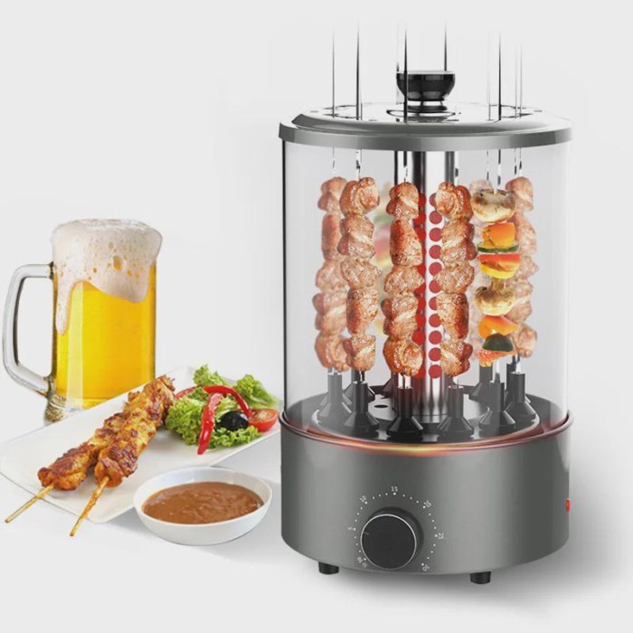 Household Electric Barbecue Grill Skewer Vertical Self-baking Machine Barbecue Grill Automatic Rota