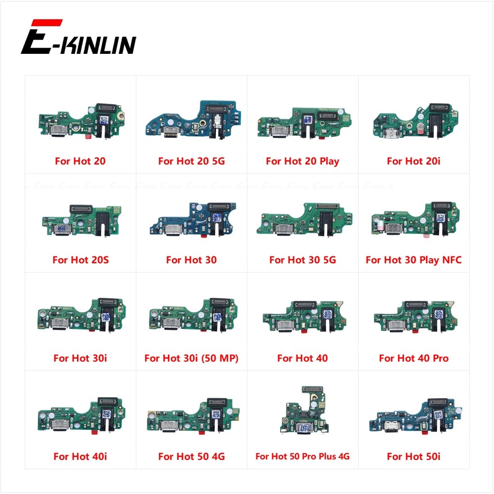 Charger Board Flex สําหรับ infinix Hot 20 20i 20S 30 Play NFC 30i 40 Pro 40i 50 Plus 50i USB ชาร์จ Dock พอร์ตอะไหล่