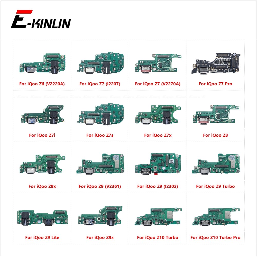 Charger Flex สําหรับ Vivo iQoo Z6 Z7 Z7i Z7s Z7x Z8 Z8x Z9 Lite Z9x Z10 Turbo Pro USB ชาร์จ Dock พอร