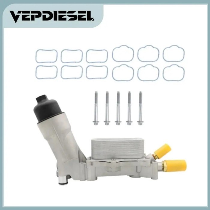 Oil Cooler Aluminum Oil Filter Adapter Housing Engine Assembly For Chrysler Dodge Jeep Ram 3.6L V6
