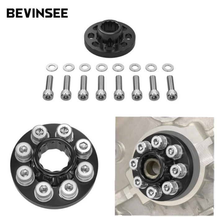 BEVINSEE Crank Hub Bolt Capture Kit For N55 S55 Engine For BMW E90 E91 E92 E93 E82 E88 E70 F10 F20