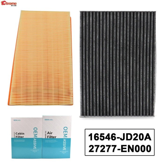 Combo Set Engine Cabin Pollen Air Filter For Nissan Dualis Qashqai J10 JJ10 X-Trail T31 2.0L 2007-2