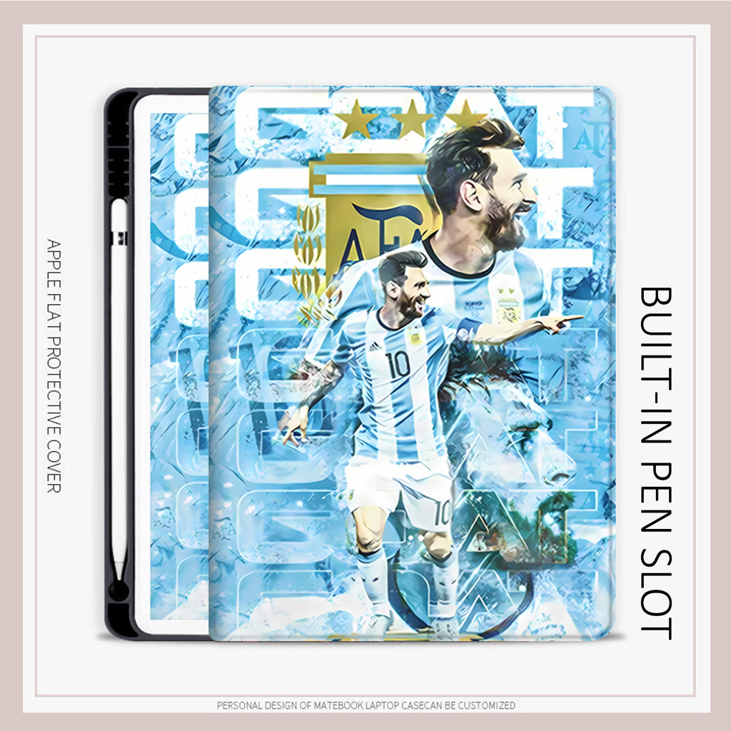 เคส Lionel Messi สําหรับ air4/5/6 air7 A16 air M3 M5 10.2 gen7/8/9 mini4/5/6/7 8 iPad ใหม่ air13 gen10 gen11 pro11 pro12.9 a17pro กรณี