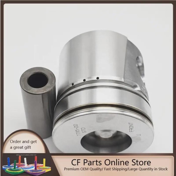 4PCS 6735-31-2140 Excavator Piston  For 6D102 SAA6D102 Engine