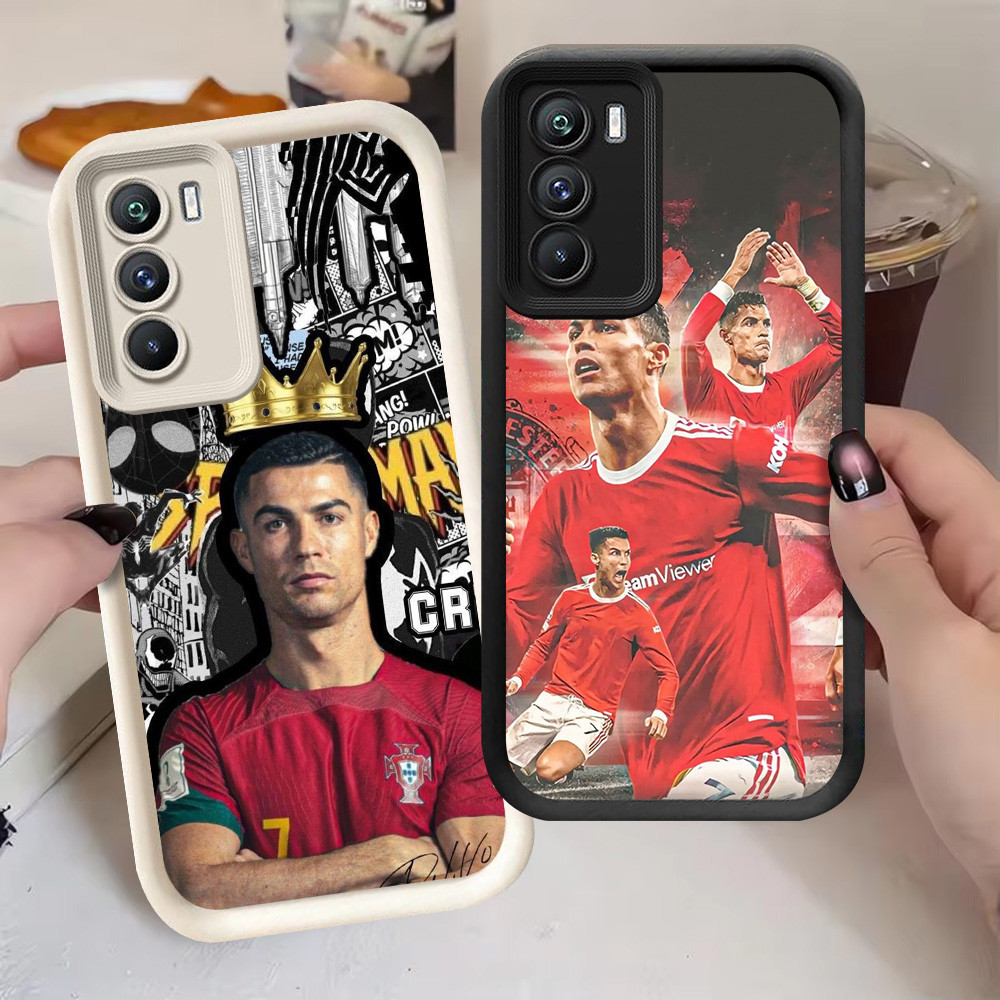 G-50 CR7 Ronaldo Casing สําหรับ OPPO A16s A54S A55 A16 A94 A74 Reno 5F สีดําและสีขาว