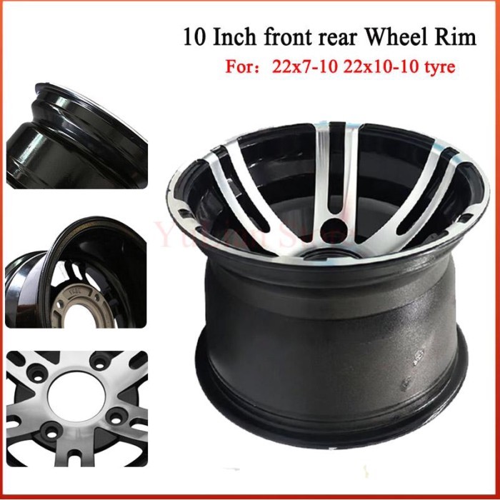Go Kart 10 inch ATV Quad Wheel Rim GO kart Racing Golf Buggy Drift Trike Off-Road 4 wheel Front and