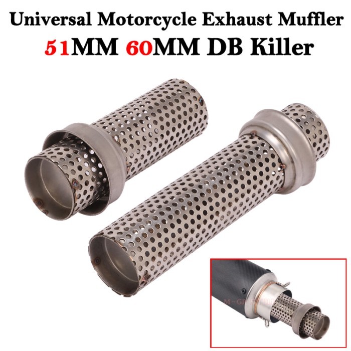 60mm 51mm DB Killer Universal Motorcycle Yoshimura Exhaust Flow Silencer Noise Sound Eliminator Mot