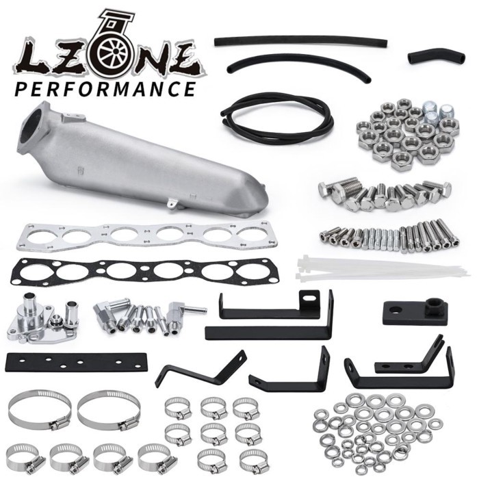 LZONE - Polish Cast Aluminium Intake Manifold For Toyota 93-98 Supra 2JZ 2JZGTE Engine Intake Manif