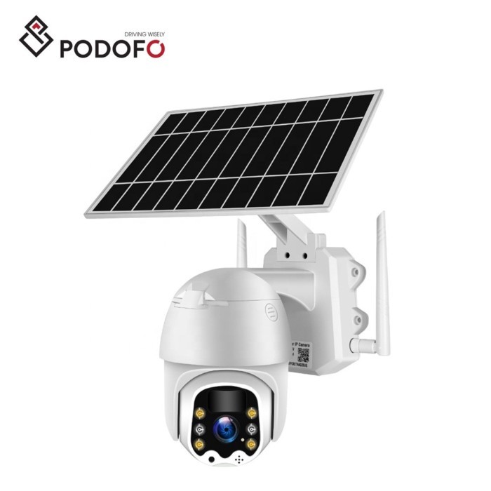 Podofo IP Camera 4G Wireless Solar Security Camera Q5 Pro-4G-EU Night Vision Digital Surveillance W