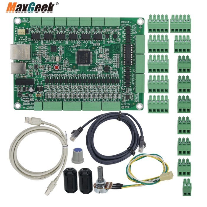 Maxgeek 6 Axis Mach3 Controller Board CNC Motion Controller Support USB + Ethernet For CNC Engravin