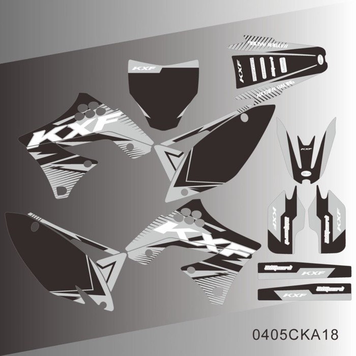 For Kawasaki KX250F KXF250 KXF 250 KXF 2009 2010 2011 2012 Full Graphics Decals Stickers Motorcycle