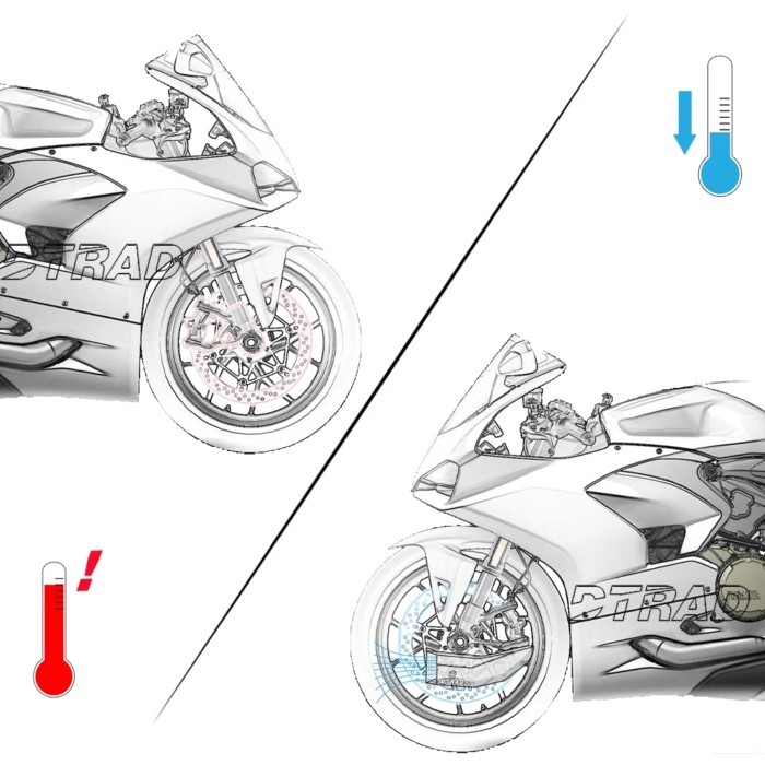For MV AGUSTA F4 1000RR/F4 RC 2015-2020 F4 321R 1000/F4 321RR 1078 Carbon Fiber Caliper Channel Bra